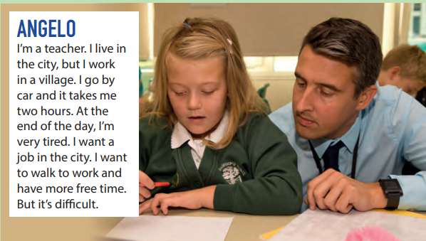 The image shows a short text about Angelo from https://www.eltngl.com/products/9798214179261 to illustrate the revision activity using texts in the post..