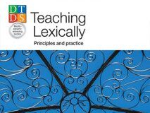 The picture shows the cover of the book Teaching Lexically which is referred to in the text for effective language teaching.